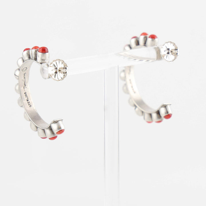 Spiny Oyster Shell Hoop Earrings