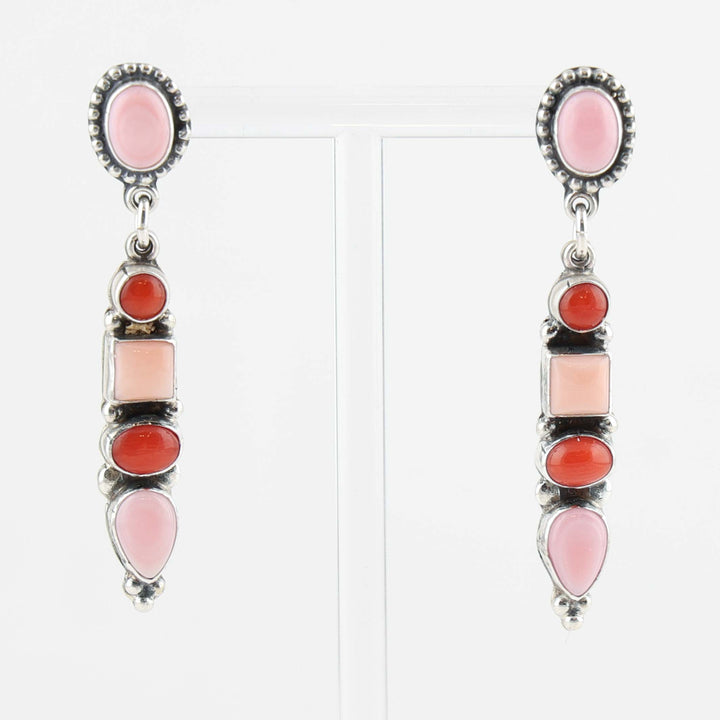 Coral and Shell Earrings