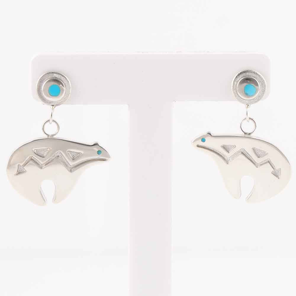 Turquoise Bear Earrings
