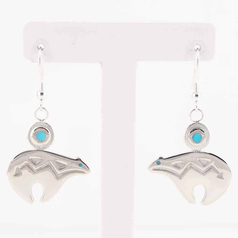 Turquoise Bear Earrings
