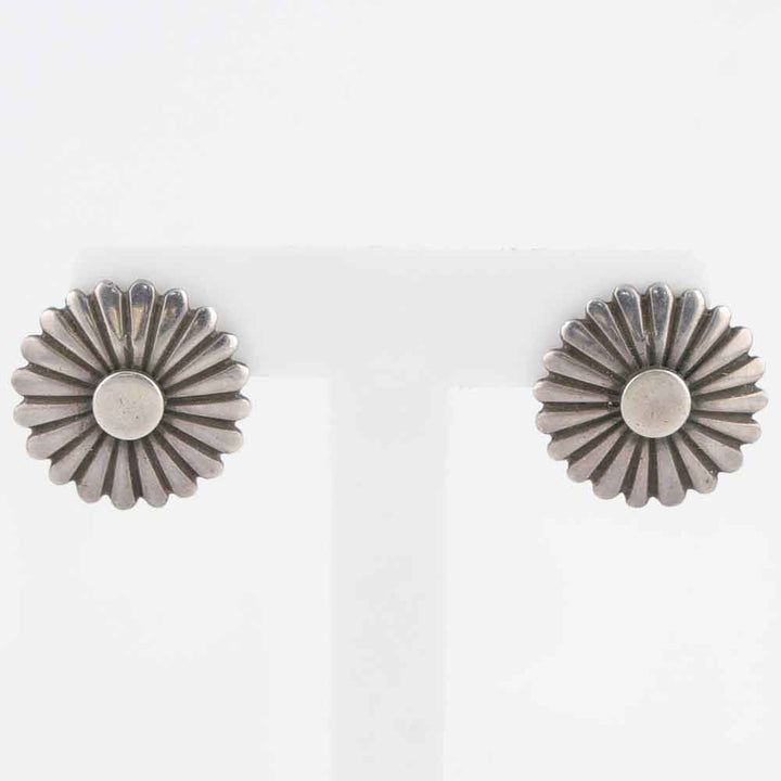 1990s Silver Flower Earrings