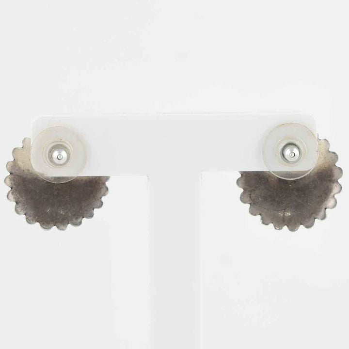 1990s Silver Flower Earrings