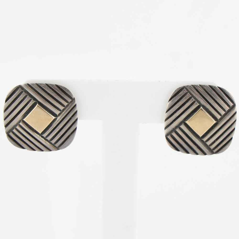 Gold on Silver Earrings