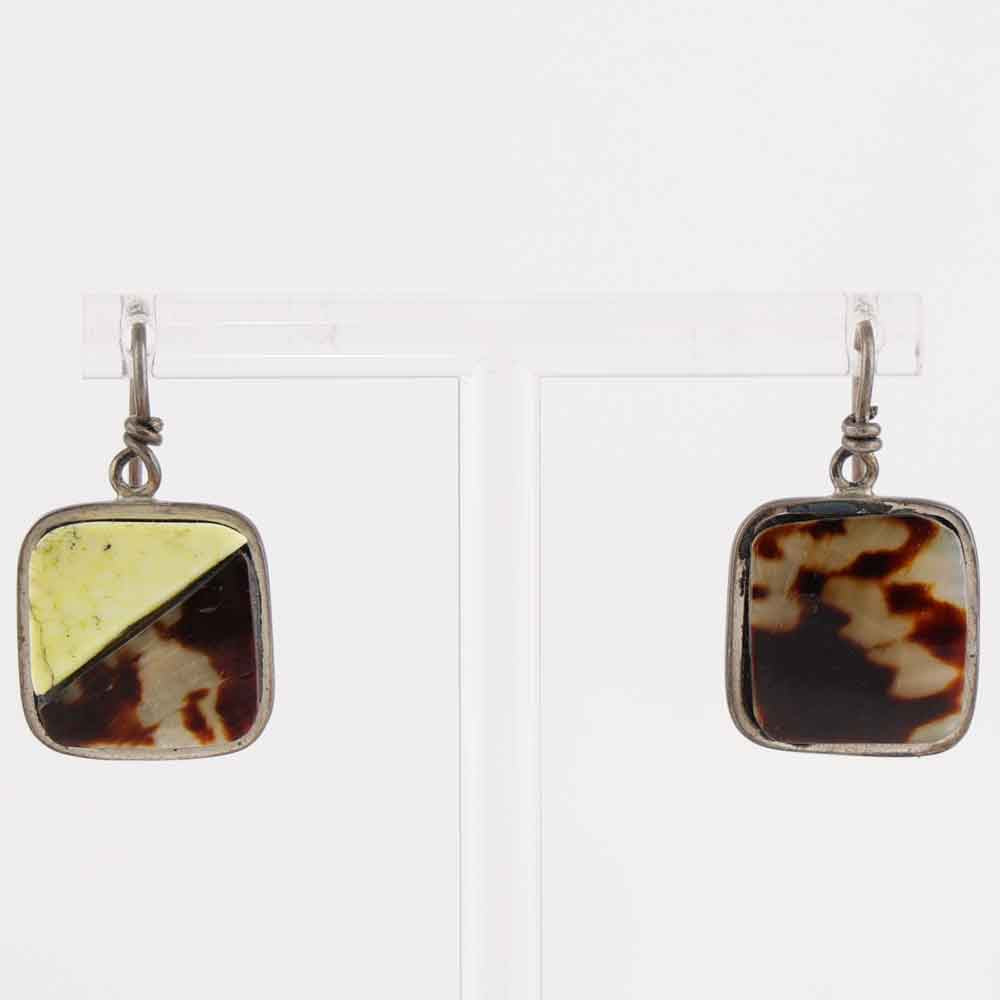 Shell and Gaspeite Earrings