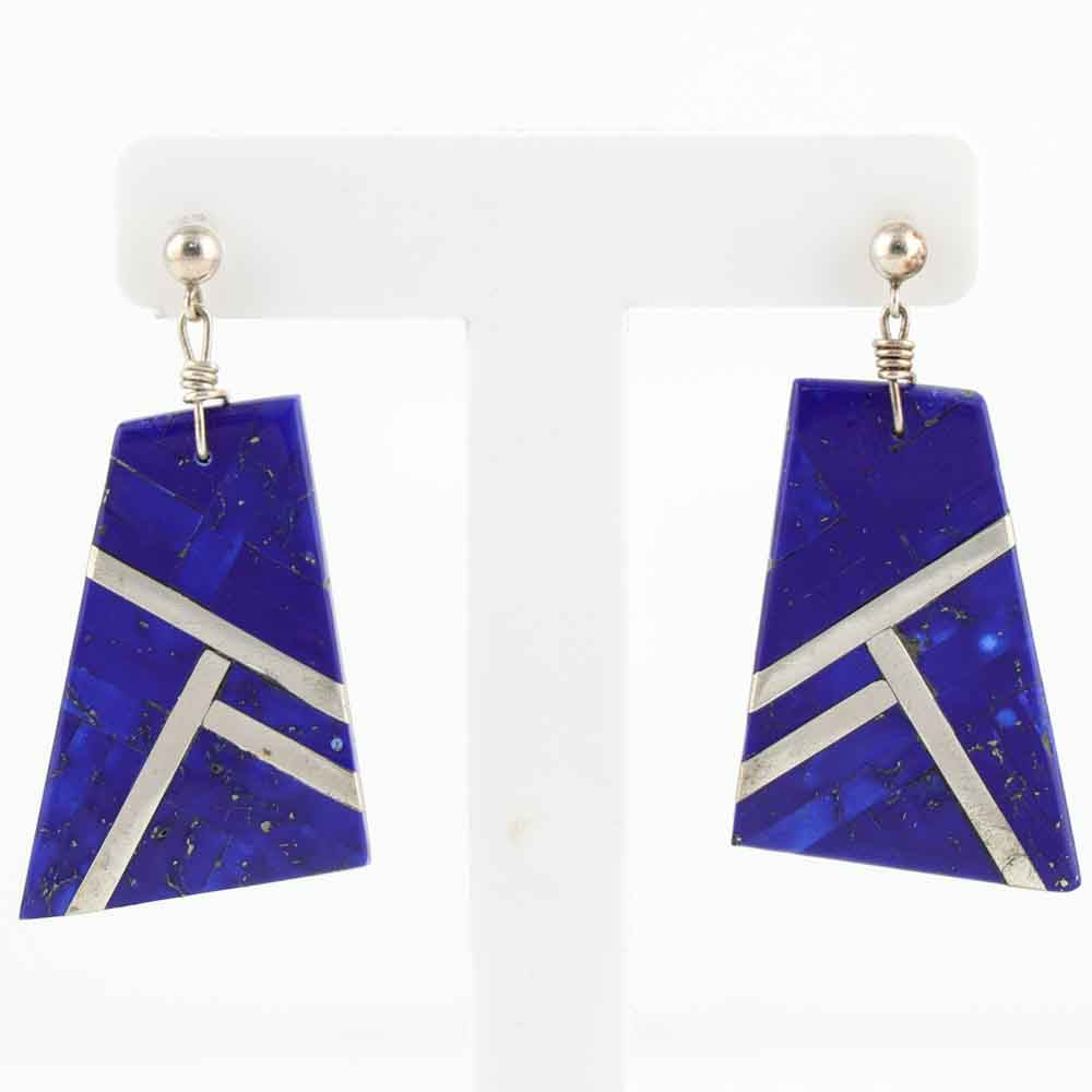 Lapis and Mother of Pearl Earrings