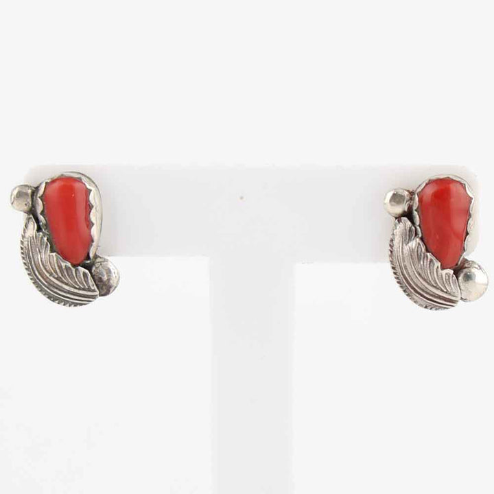 1970s Coral Earrings