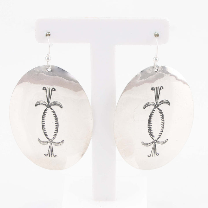 Stamped Silver Earrings