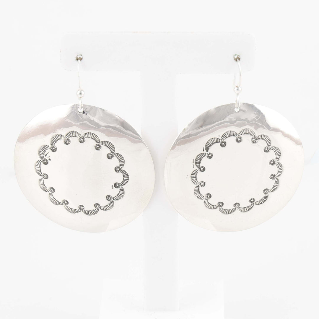 Stamped Silver Earrings
