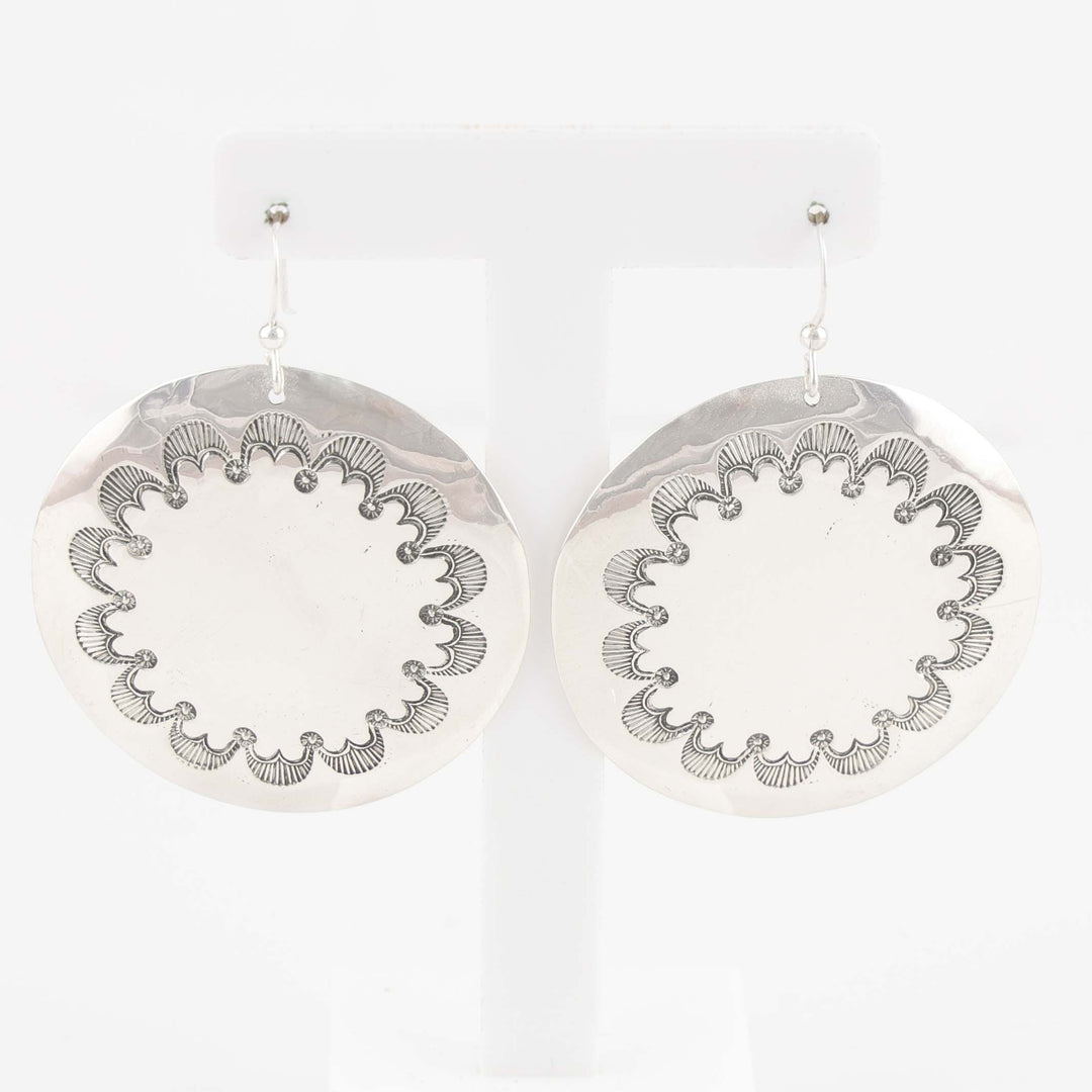 Stamped Silver Earrings