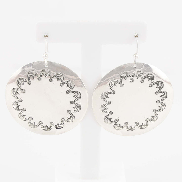 Stamped Silver Earrings
