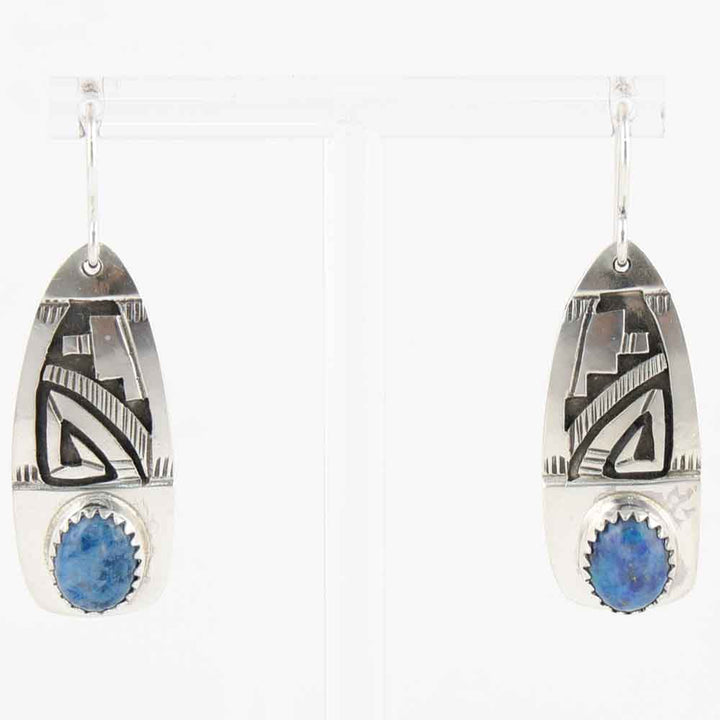 Denim Lapis Earrings