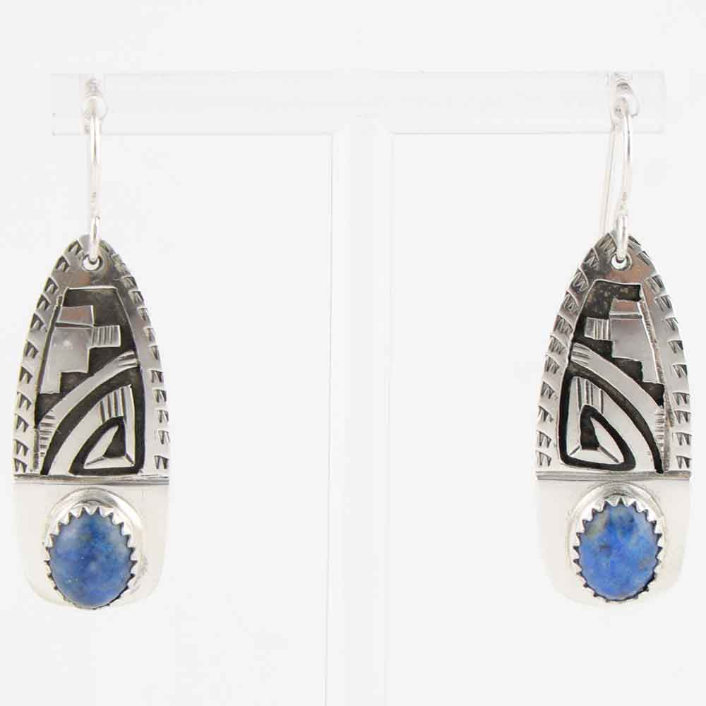 Denim Lapis Earrings