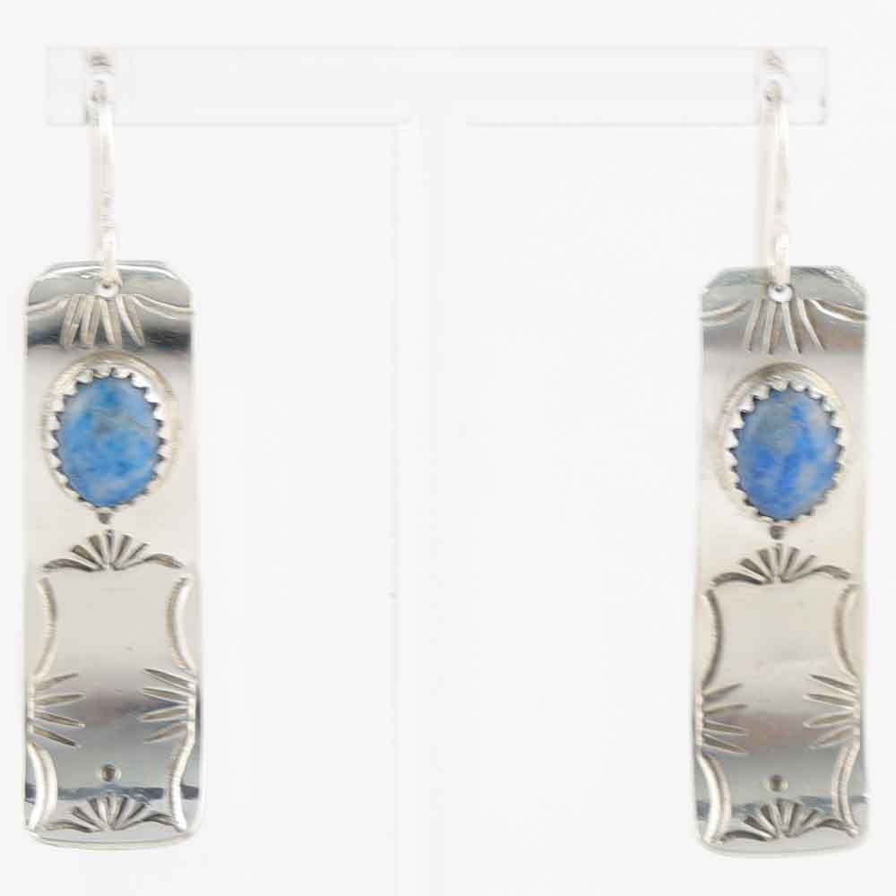 Denim Lapis Earrings