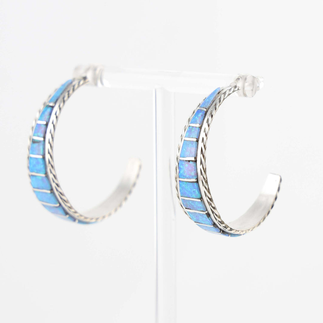 Opal Hoop Earrings