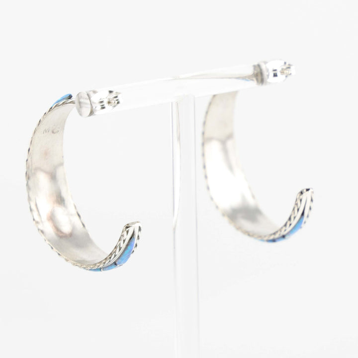 Opal Hoop Earrings