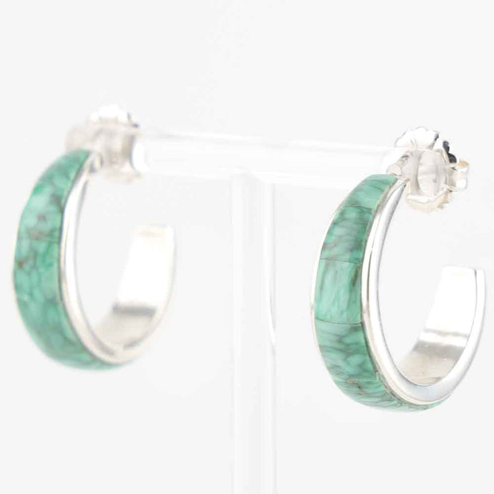 Variscite Hoop Earrings
