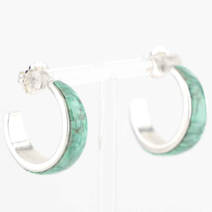 Variscite Hoop Earrings