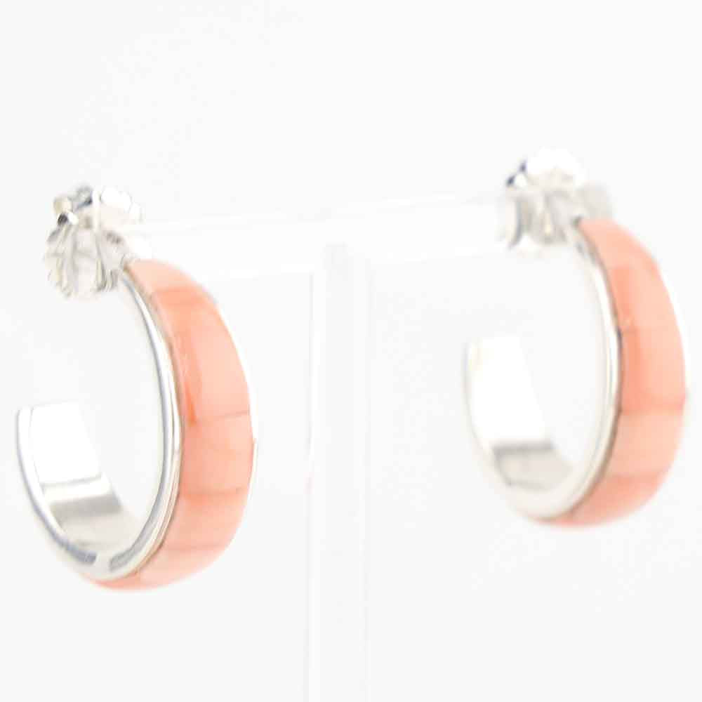 Coral Hoop Earrings
