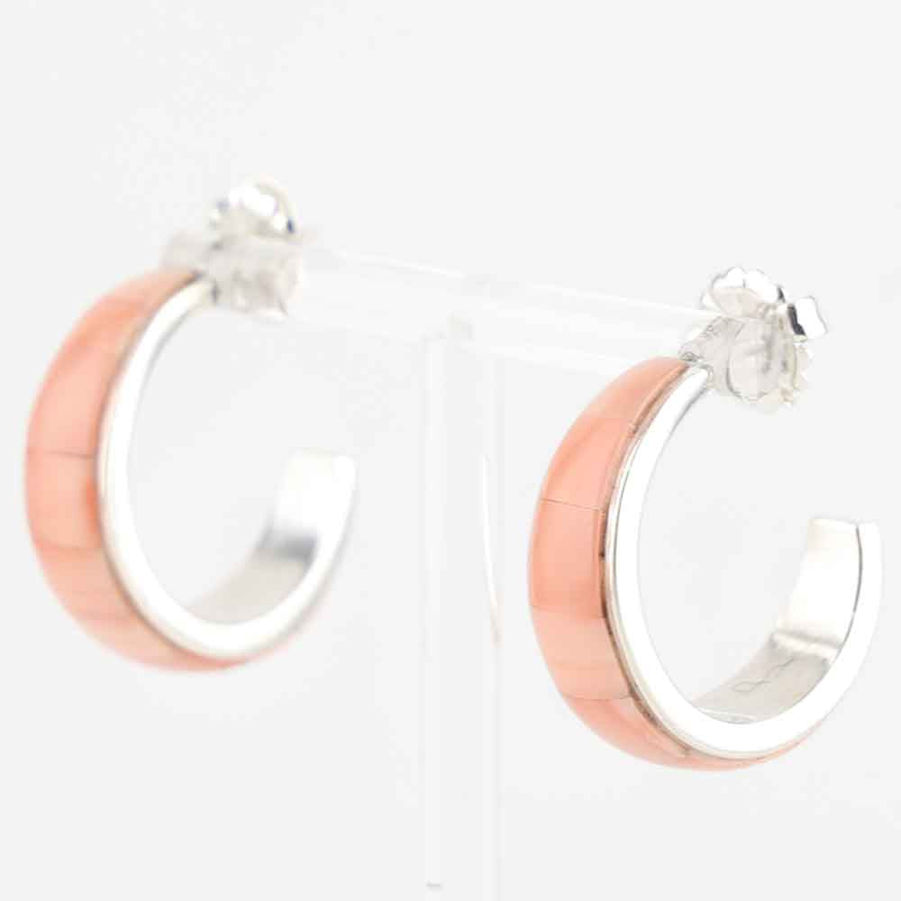 Coral Hoop Earrings