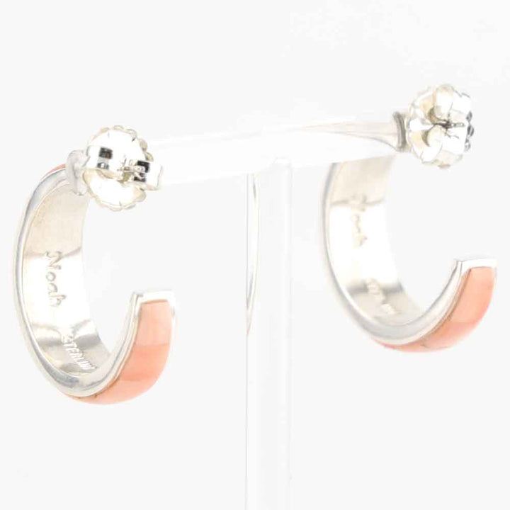 Coral Hoop Earrings