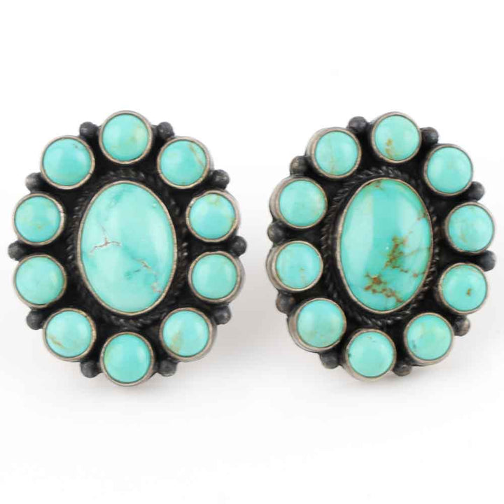 Turquoise Cluster Earrings