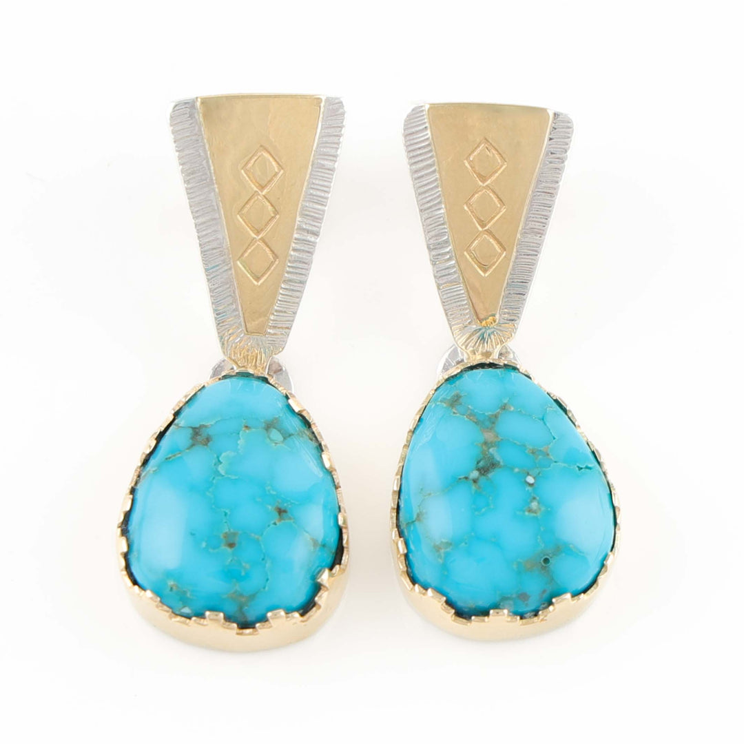 Turquoise and Gold Earrings