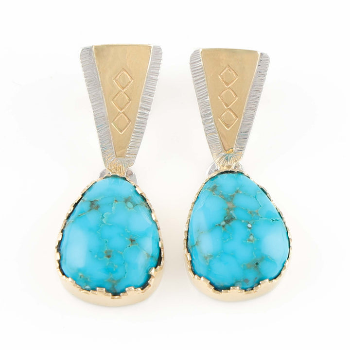 Turquoise and Gold Earrings