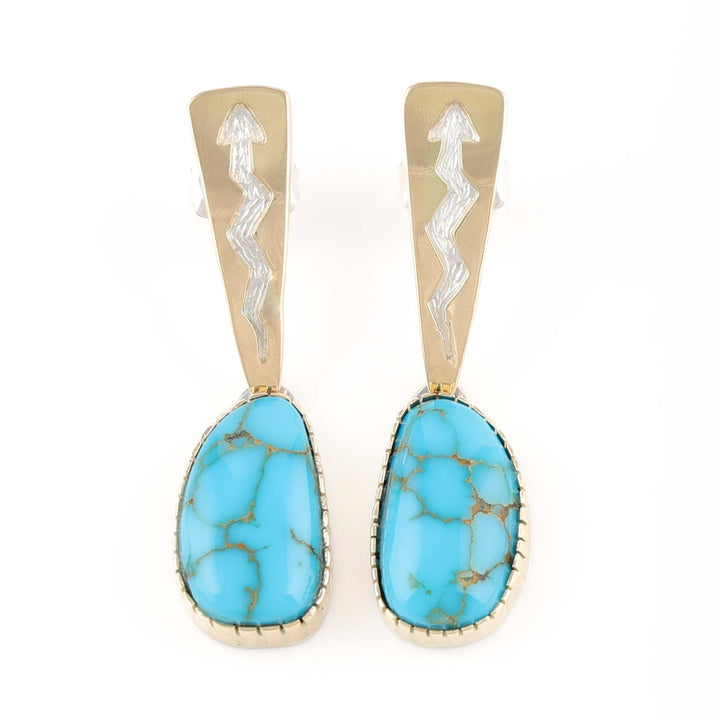 Turquoise and Gold Earrings