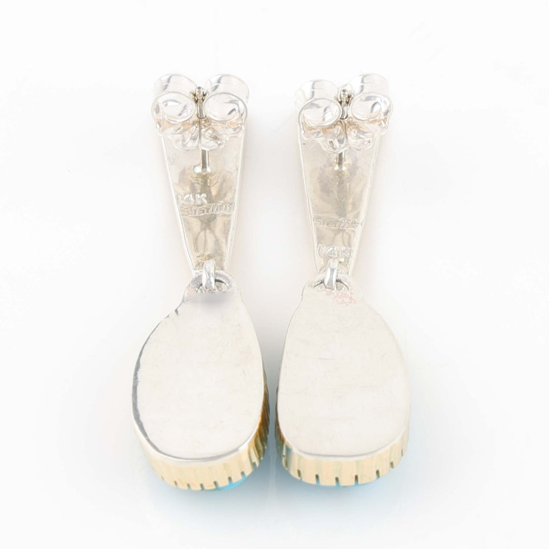 Turquoise and Gold Earrings