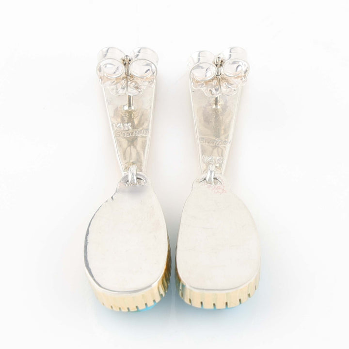 Turquoise and Gold Earrings