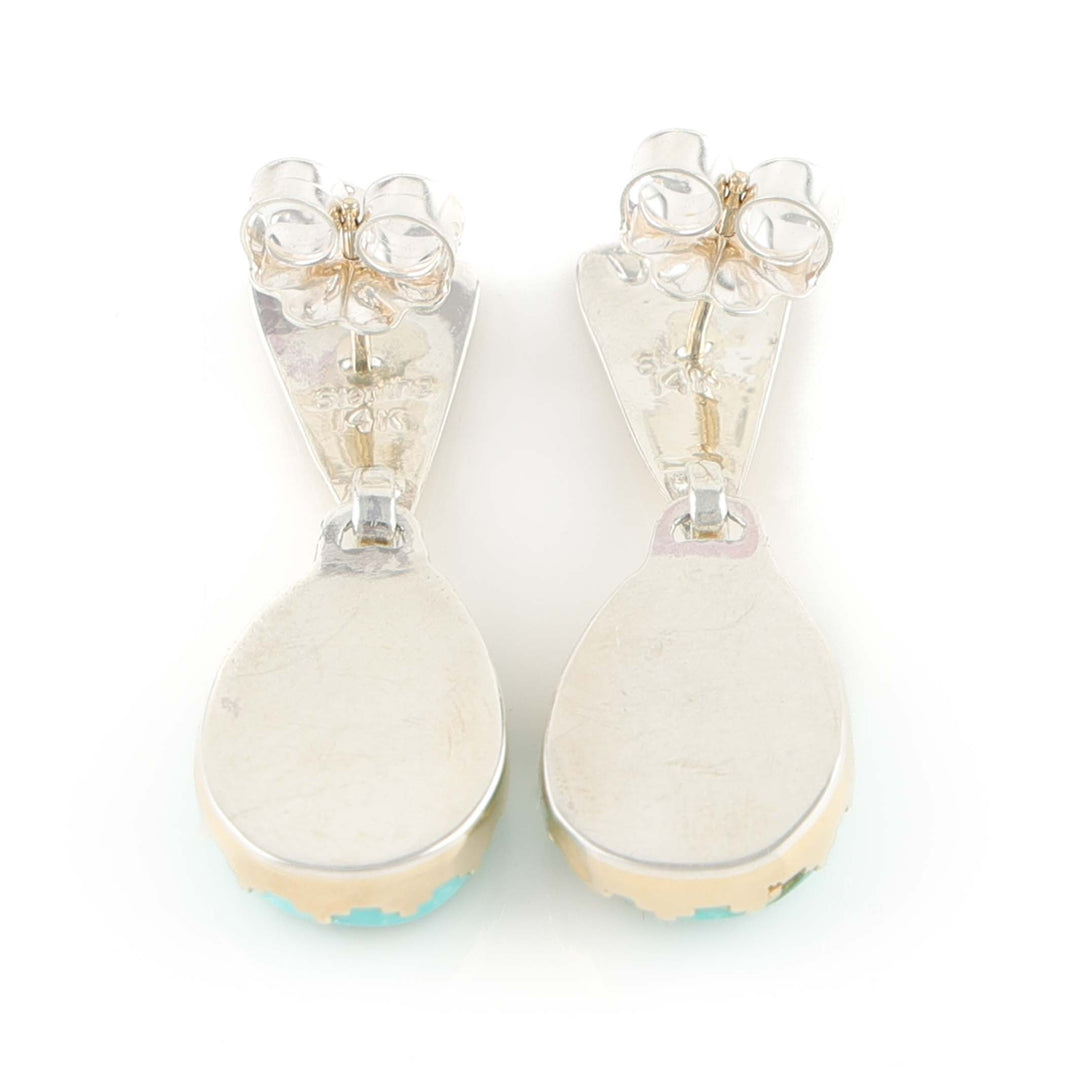 Turquoise and Gold Earrings