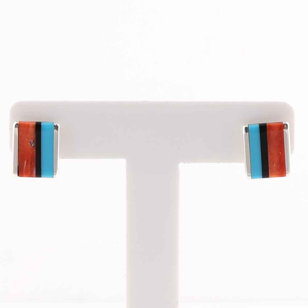 Turquoise and Spiny Oyster Earrings