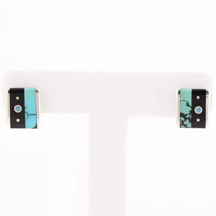 Turquoise and Jet Earrings