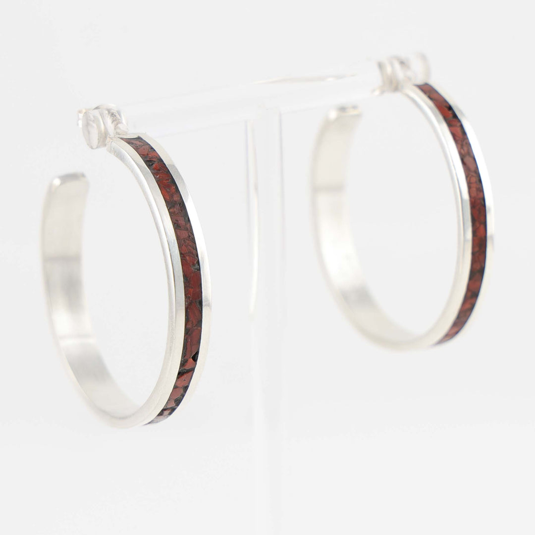 Coral Hoop Earrings