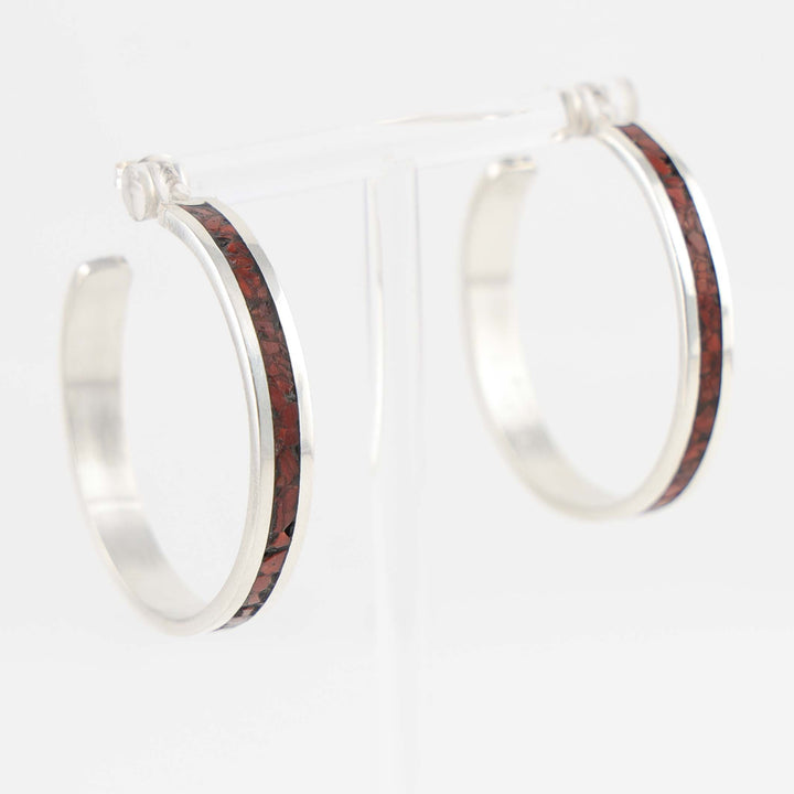 Coral Hoop Earrings