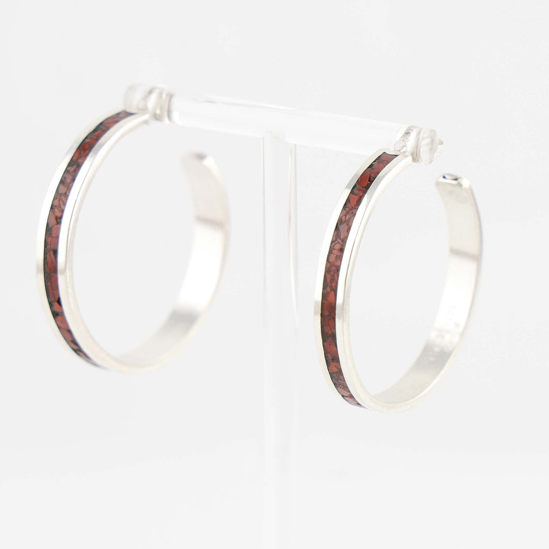 Coral Hoop Earrings