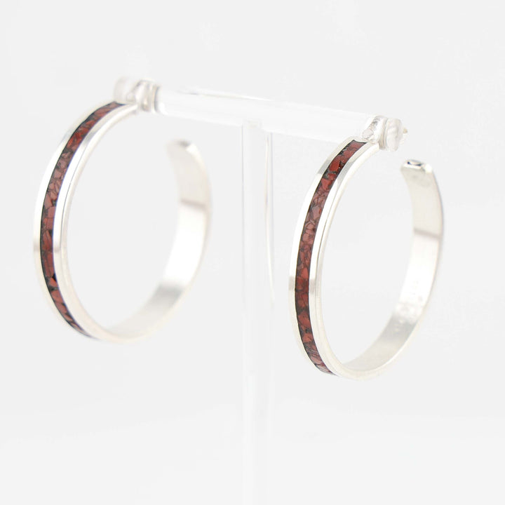 Coral Hoop Earrings