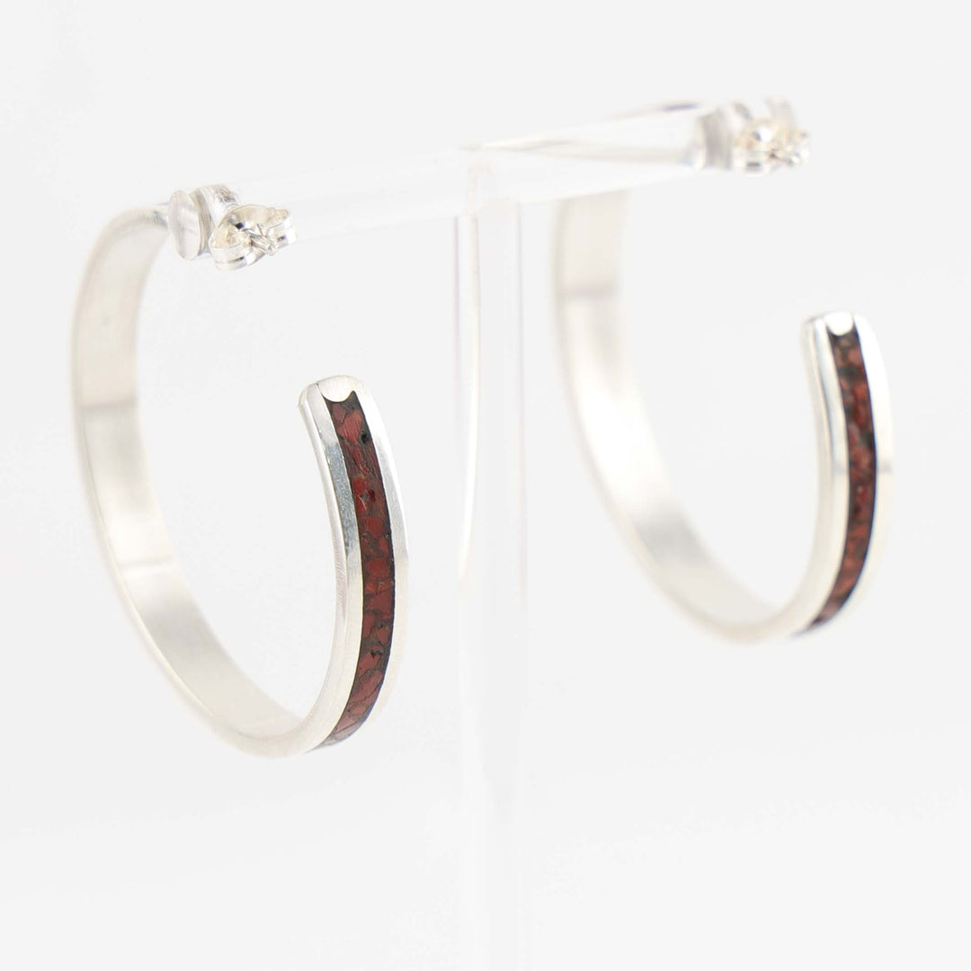 Coral Hoop Earrings