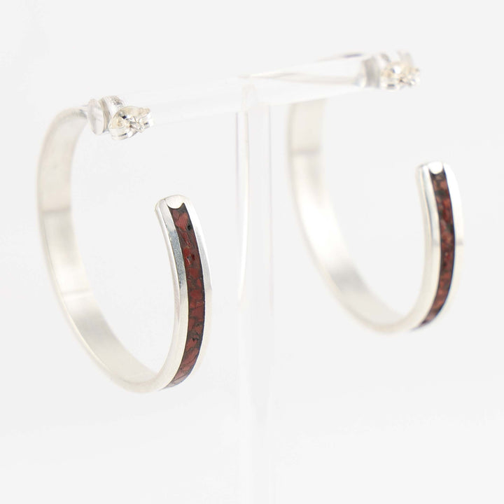 Coral Hoop Earrings