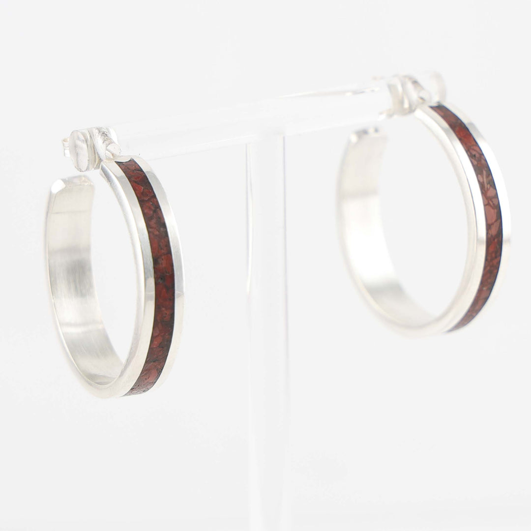 Coral Hoop Earrings