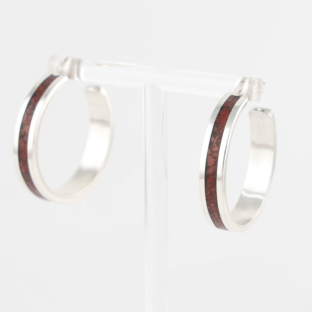 Coral Hoop Earrings