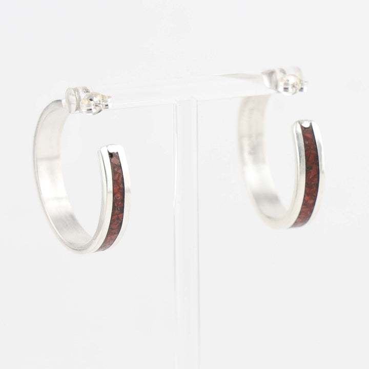 Coral Hoop Earrings