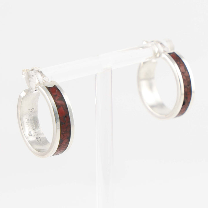 Coral Hoop Earrings