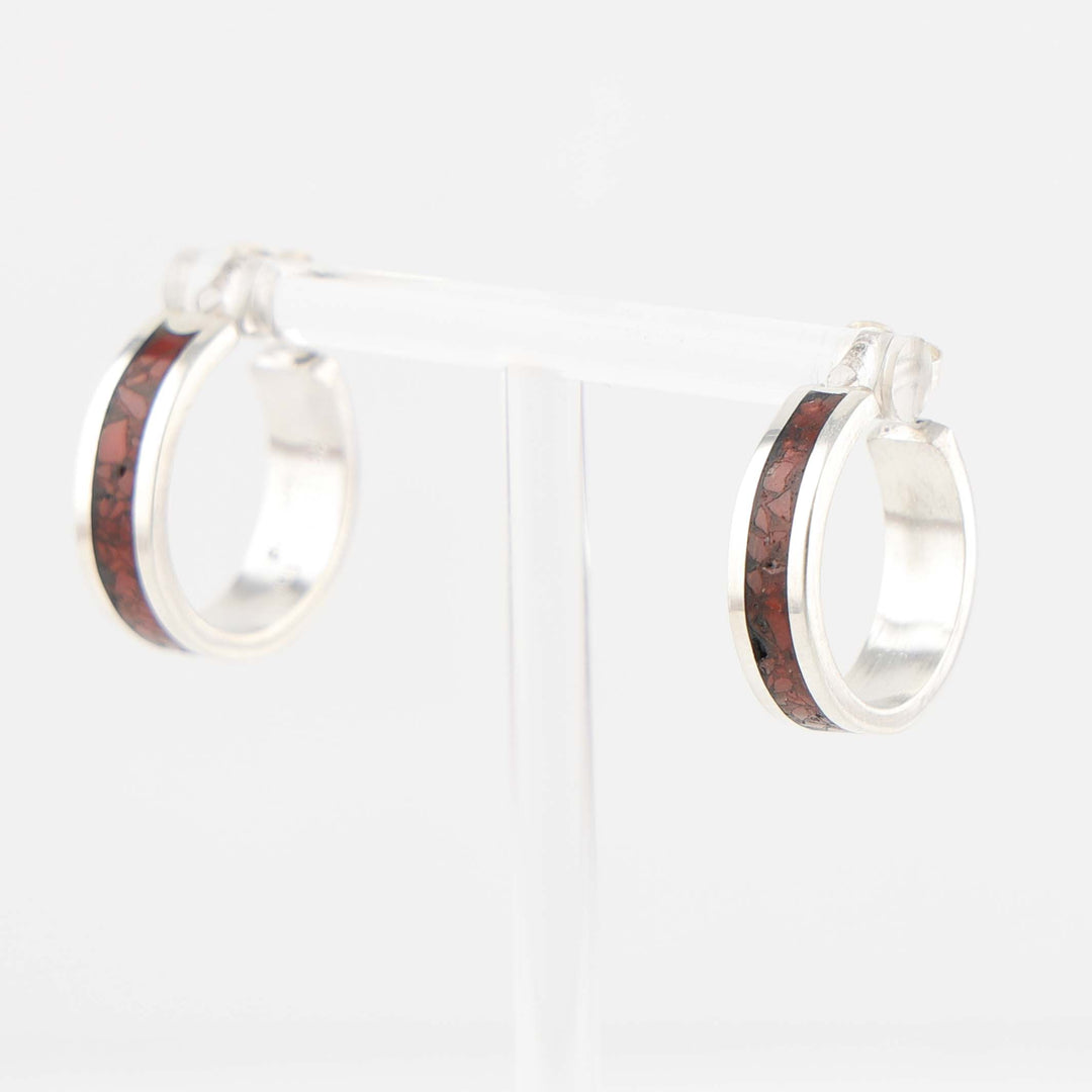 Coral Hoop Earrings