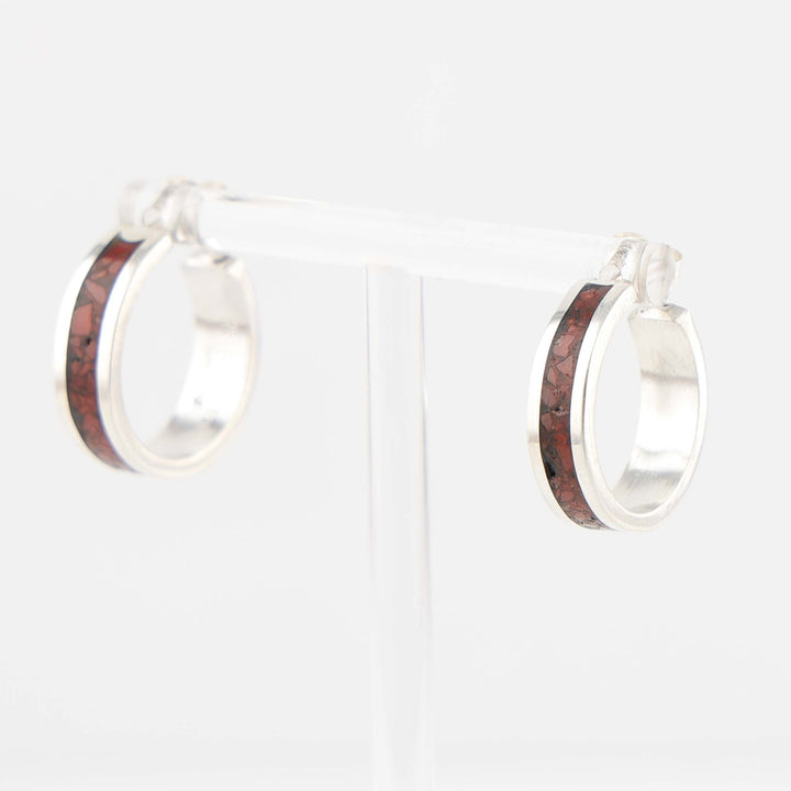 Coral Hoop Earrings