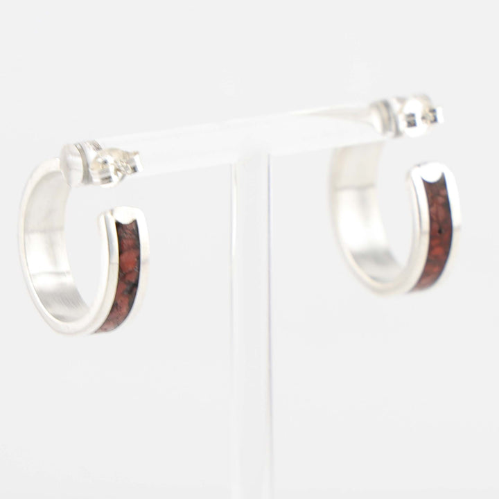 Coral Hoop Earrings