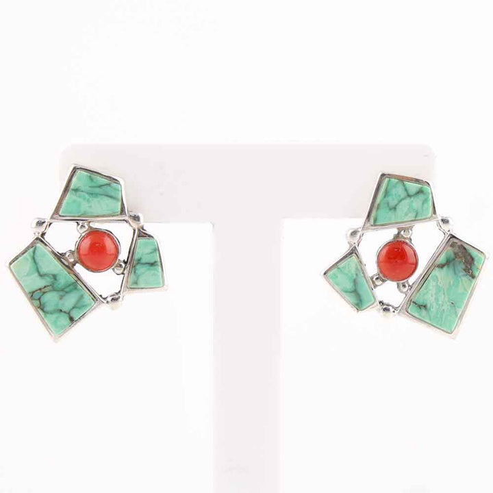 Multi-Stone Inlay Earrings