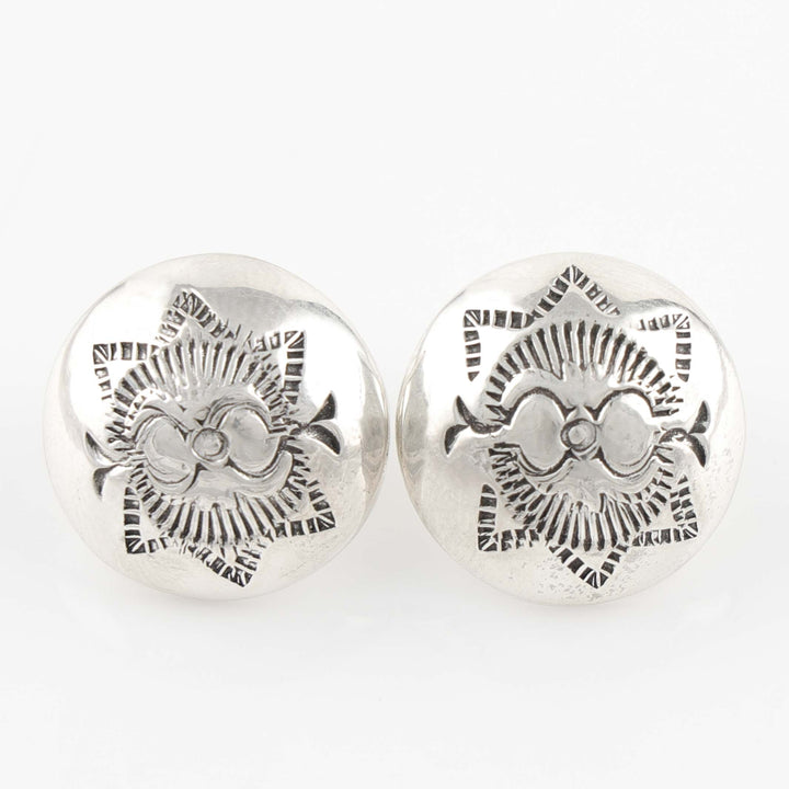 Stamped Silver Earrings