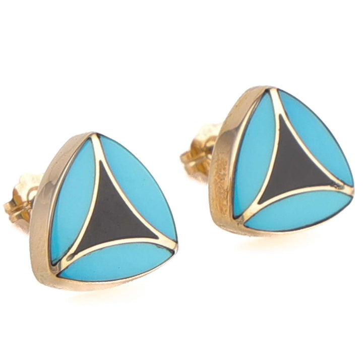 Gold Inlay Earrings