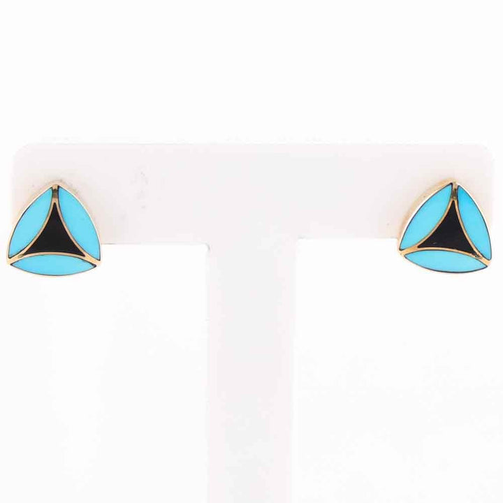 Gold Inlay Earrings